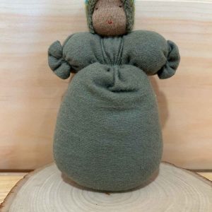 6" Flannel Sac Baby - Large Sage Green